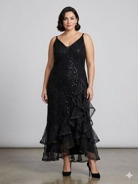 candalite | Dresses | Candalite Black And Gold Lace Maxi Dress 53 | Poshmark